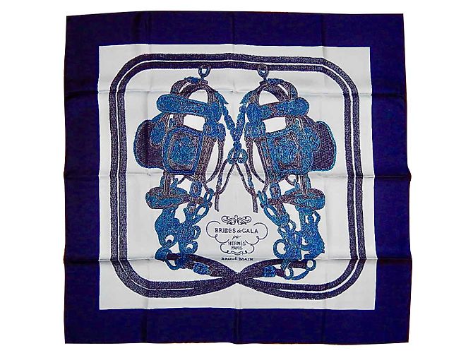 Hermès BRIDES de GALA BRODÉ MAIN Bleu