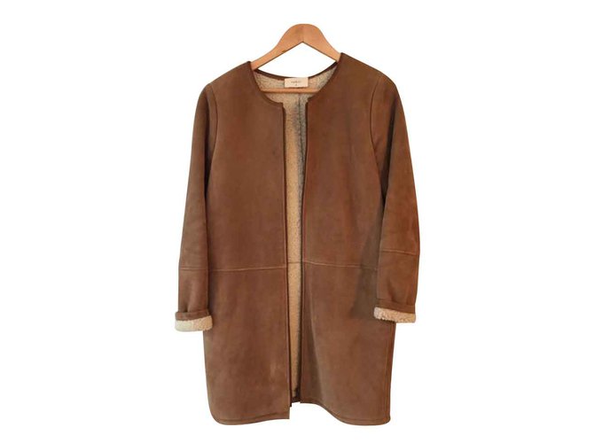 Bash Beige Wool Coat