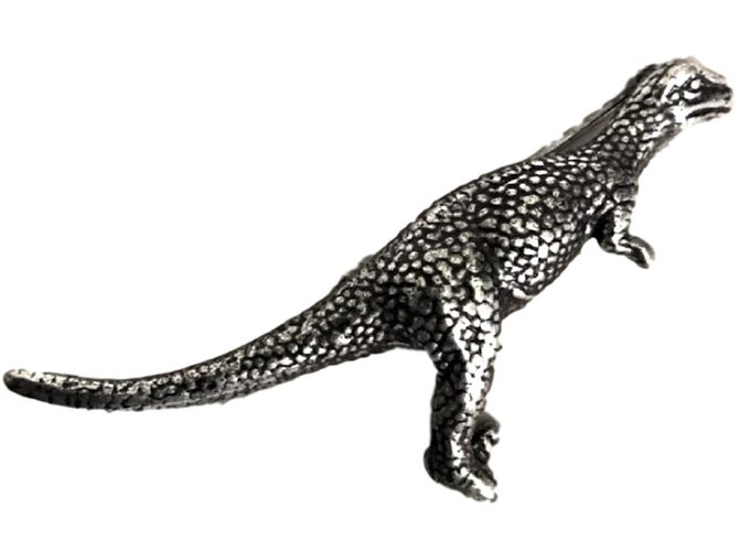 Broche Dinosaure Saint Laurent Métal Argenté  ref.108011