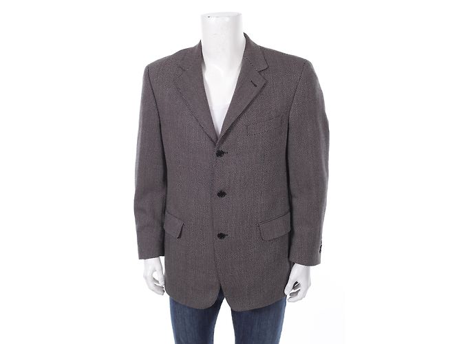 Balmain Wollblazer Schwarz Grau