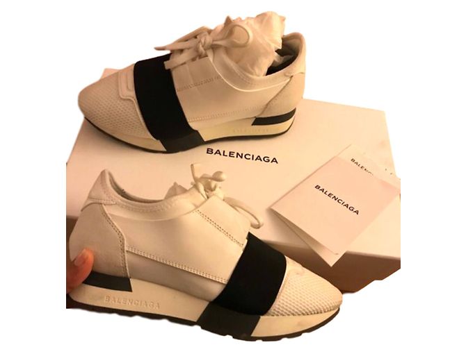 Sneakers Balenciaga in pelle bianca Bianco