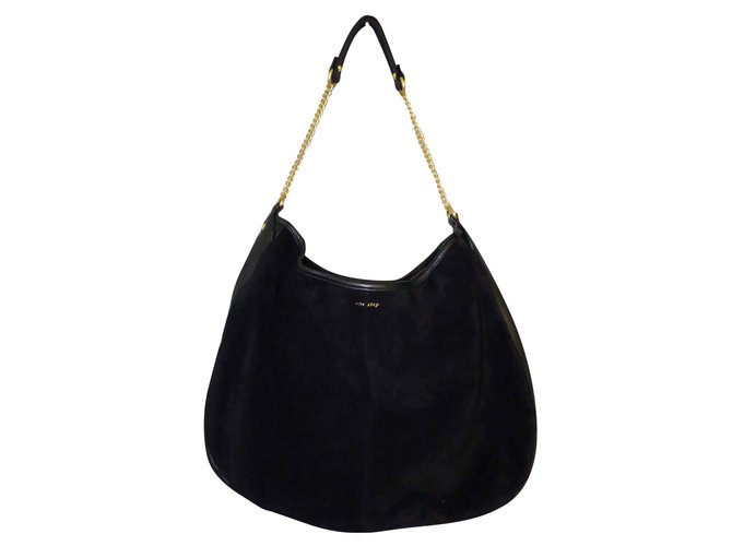 One step Handbags Black Golden Leather Metal  ref.108074