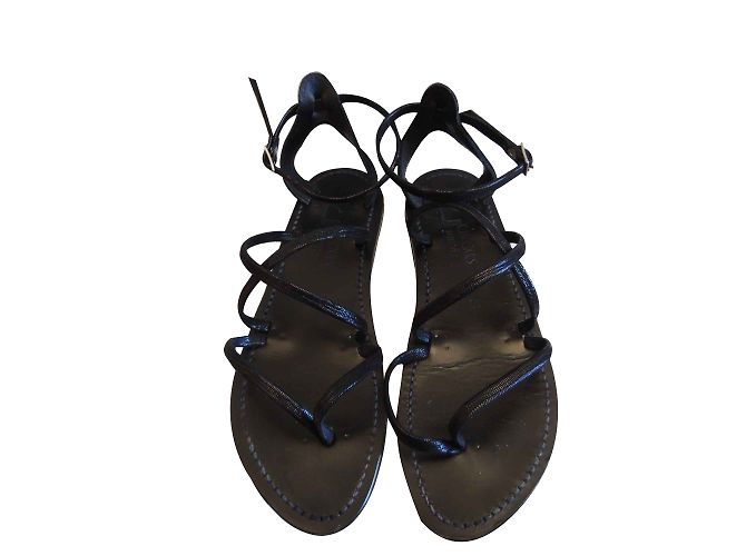 K JACQUES SANDALIAS EPICURE EBENE Negro