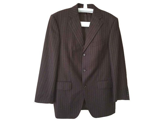 Windsor Wollblazer gestreift braun beige rot Mehrfarben Bordeaux