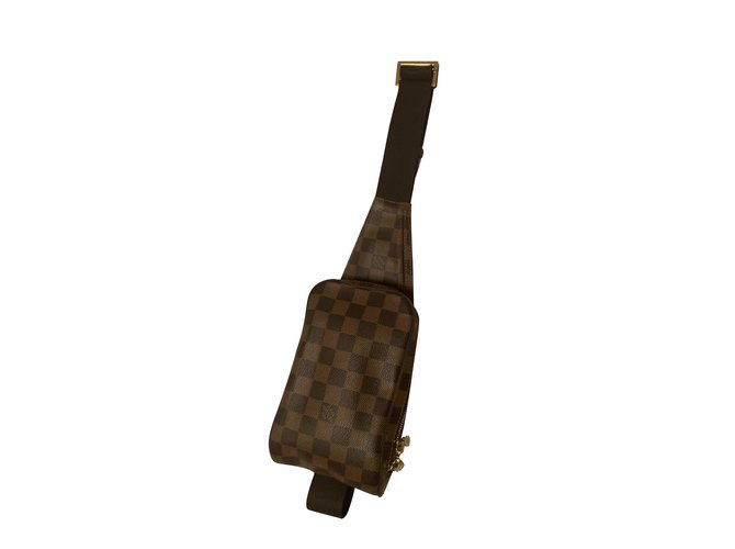 Louis Vuitton Geronimo Dark brown Leather  ref.108141