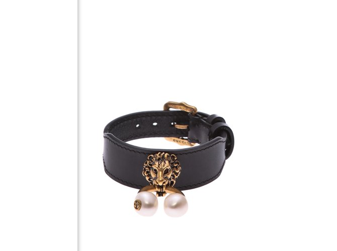Gucci Bracelets Black Leather  ref.108159