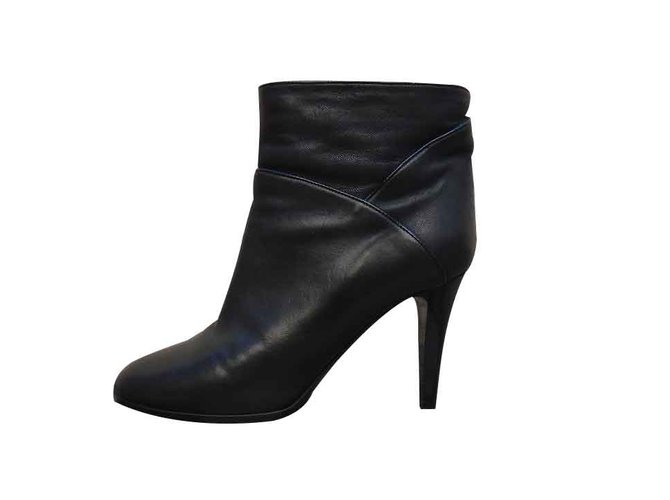 Chloé Ankle Boots Black Leather Patent leather  ref.108167