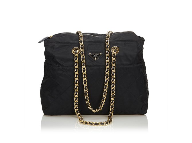 Prada Nylon Chain Shoulder Bag Handbags 