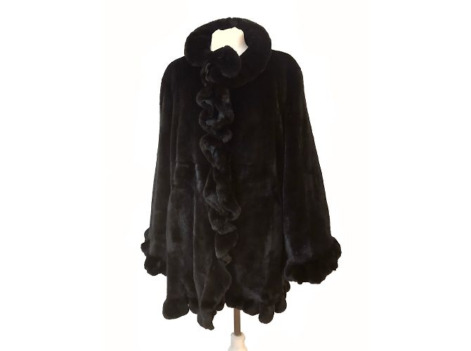 Braschi Nafa Mink Coat Black Dark brown