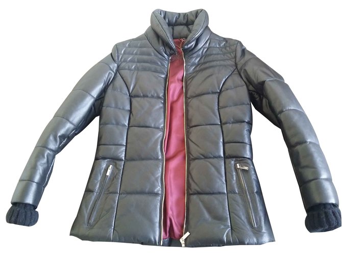 Autre Marque Coats, Outerwear Black Leather  ref.108274
