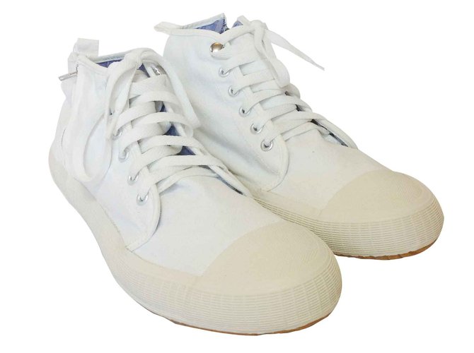 Acne White sneakers Cotton  ref.108299