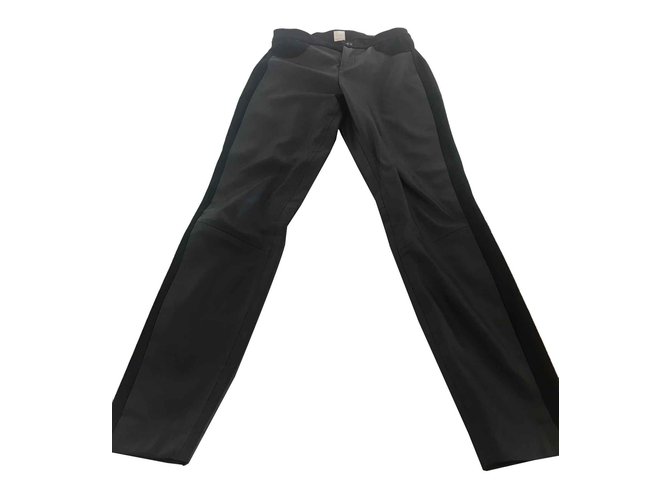 Hugo Boss Pantalones de cuero Negro Piel de cordero  ref.108310