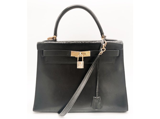 Hermès Kelly 28cm Black Leather  ref.108311