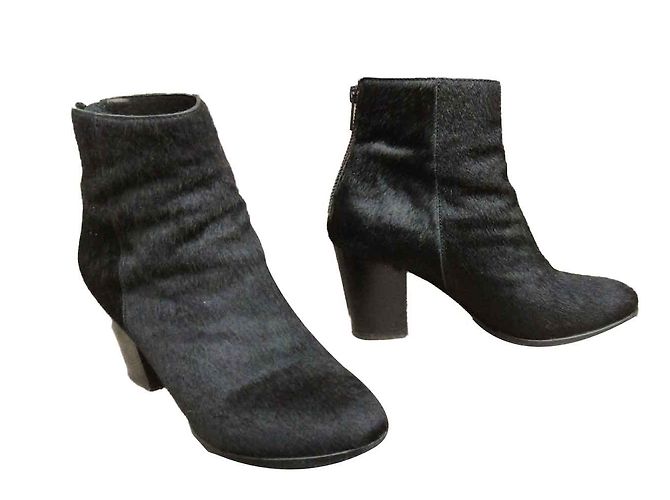 Botines The Kooples Negros de Piel de Potro 37