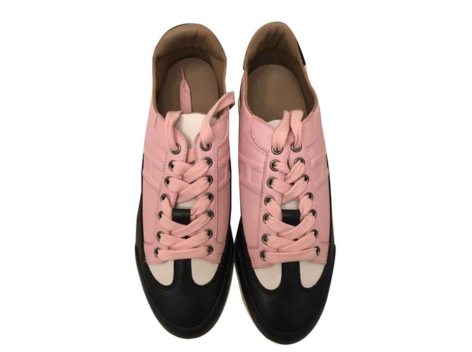 Hermès: Sneakers Goal Taille 40 Cuir Multicolore  ref.108332