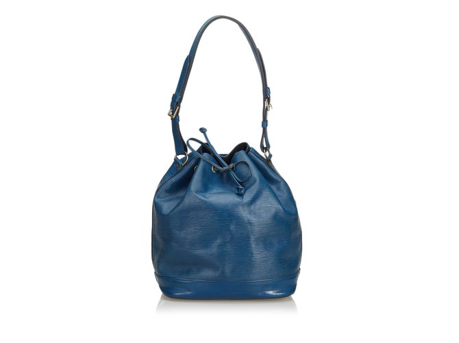 Louis Vuitton Epi Petit Noe Azul Couro  ref.108409