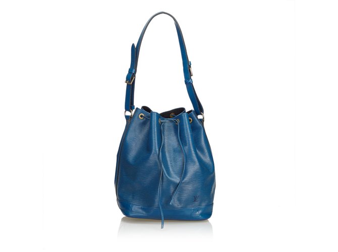 Louis Vuitton Epi Noe Cuir Bleu  ref.108411