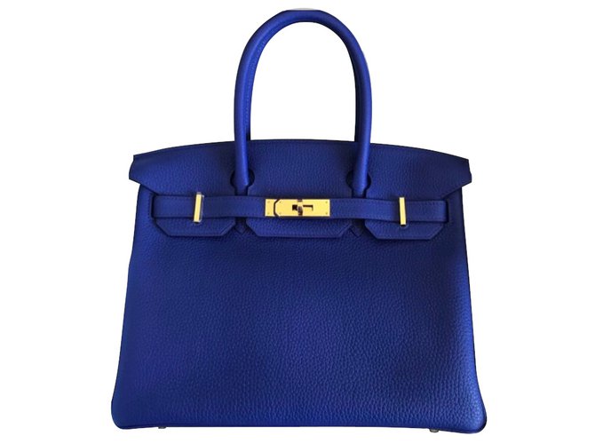 Hermès Birkin 30 Blue Leather  ref.108543