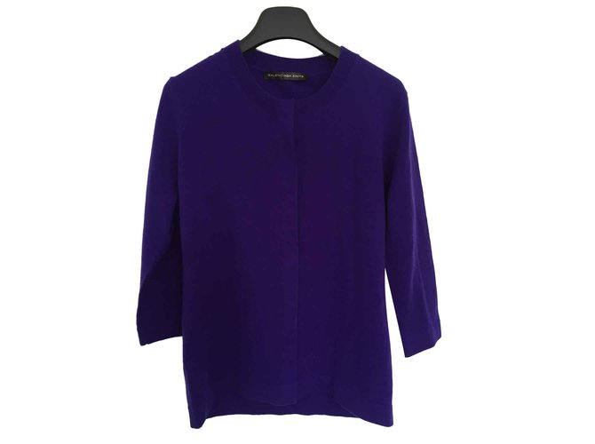 Splendido maglione Balenciaga in maglia di cobalto Blu Cachemire  ref.108547