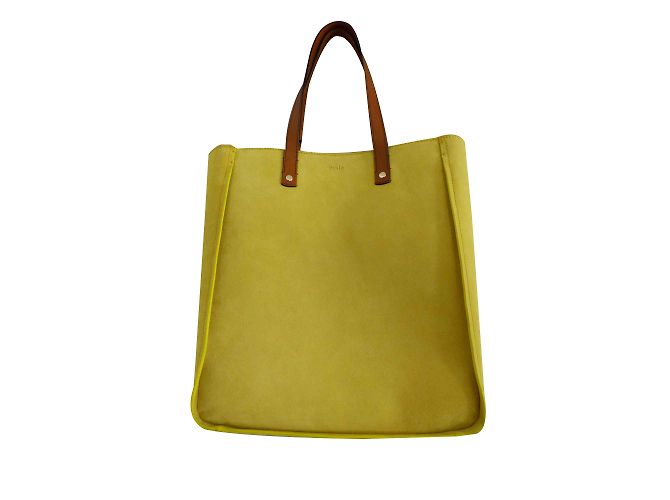 Bolso Shopping Pablo De Gerard Darel Amarillo de Cuero