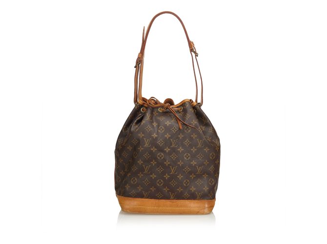 Louis Vuitton Monogram Noe Brown Leather Cloth  ref.108633
