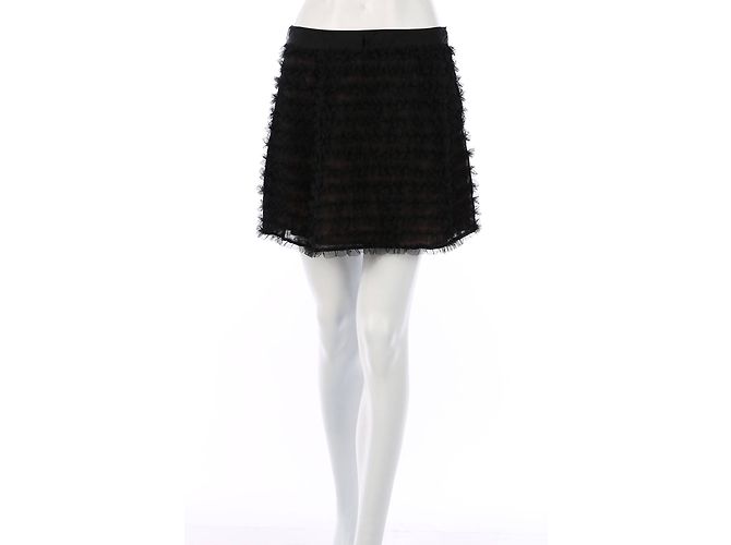 Saia preta By Malene Birger de algodão e viscose Tamanho S Preto