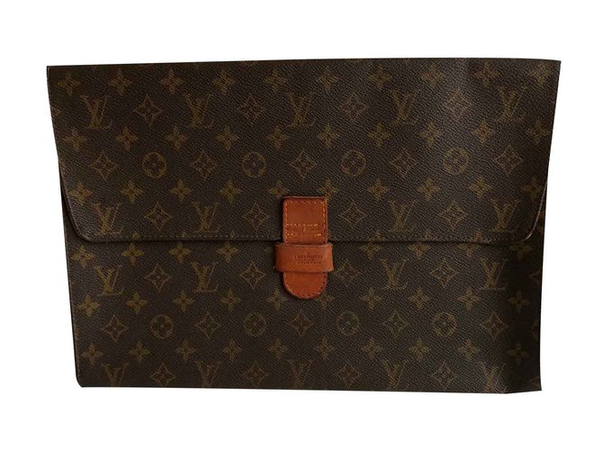 Louis Vuitton document holder Brown Leather ref.108678 - Joli Closet