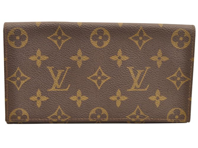 Louis Vuitton Porte Cartes Brown Cloth  ref.108697