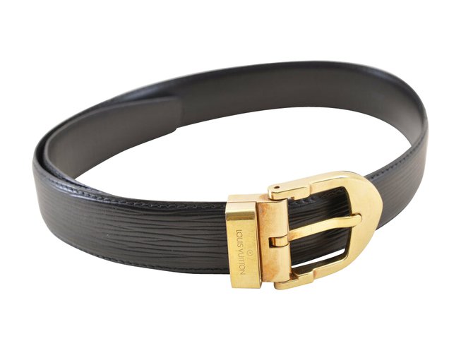Louis Vuitton Belt Black Leather  ref.108698