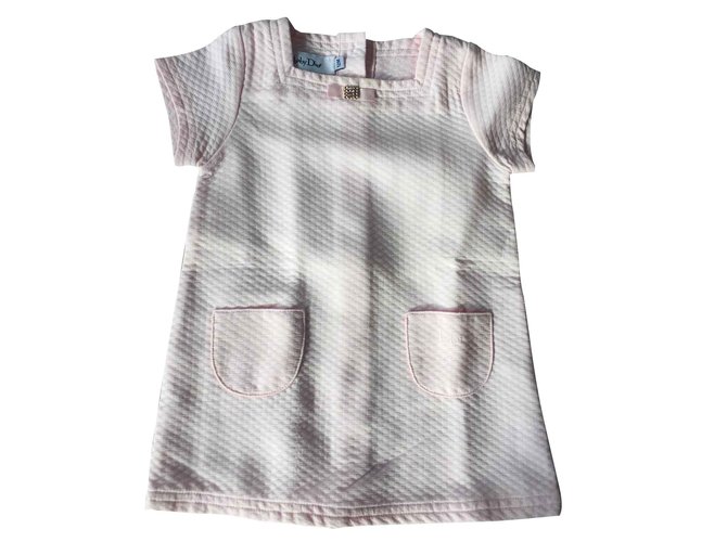 Baby Dior Kleider Pink Baumwolle Polyester  ref.108701
