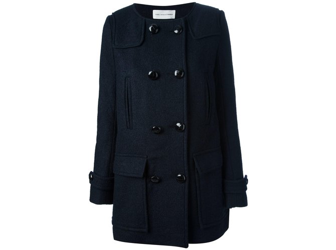 Isabel Marant Etoile Coats, Outerwear Navy blue Wool  ref.108741