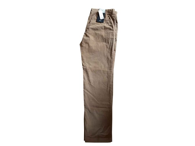 Hugo Boss Pantalons Coton Polyester Elasthane Beige  ref.108758