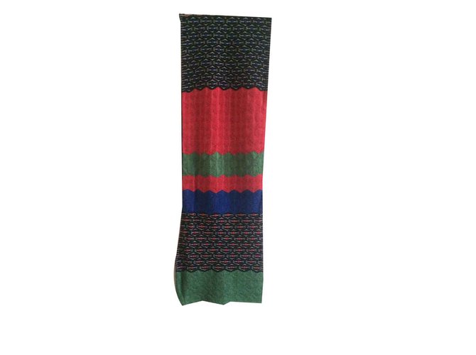 M Missoni ampio disegno a zigzag Nero Rosso Blu Verde Viscosa Poliammide Nylon  ref.108759