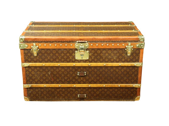 Louis Vuitton malle courrier monogrammée Castaño Lienzo  ref.108834