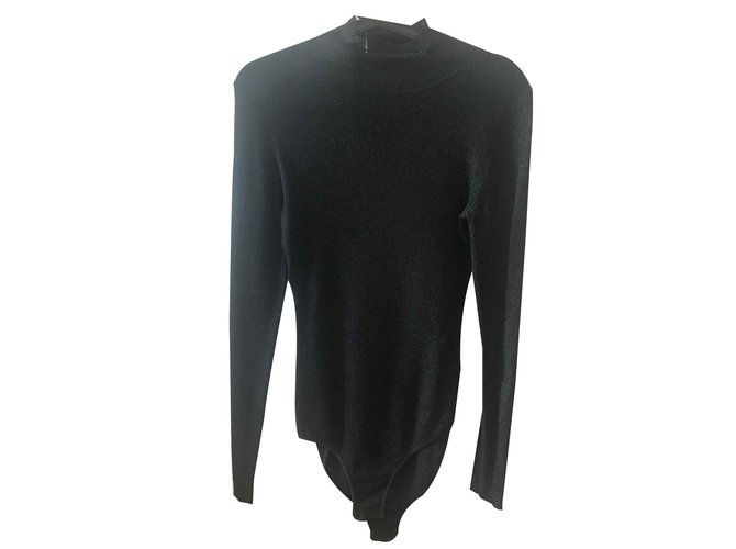 Claudie Pierlot body sweater Black Viscose  ref.108921