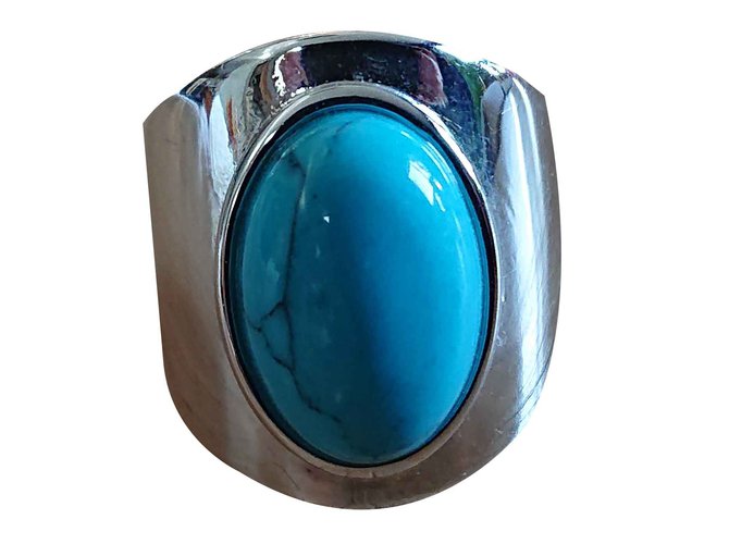 Autre Marque Agatha-Ring Silber Blau Geld  ref.108924