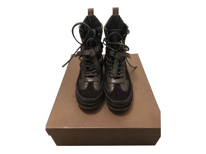 Sneakers Louis Vuitton in pelle nera 37 Nero