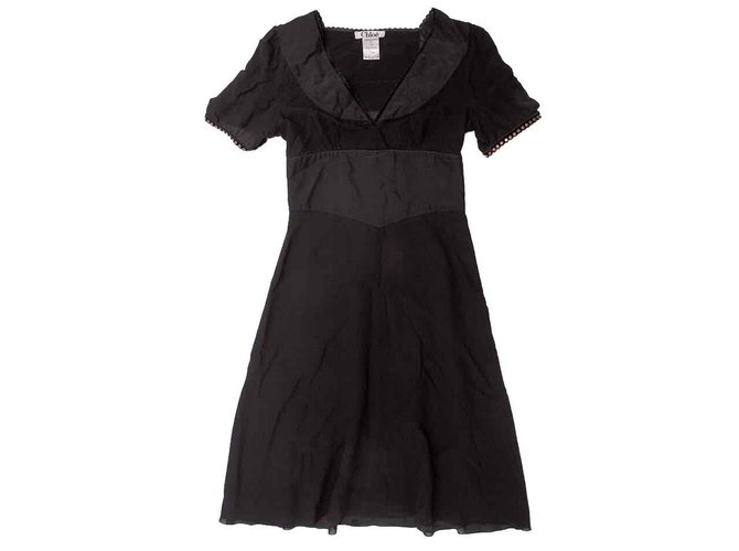 Chloé Dresses Black Silk  ref.108932