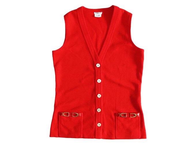 Céline Knitwear Red Wool  ref.108959
