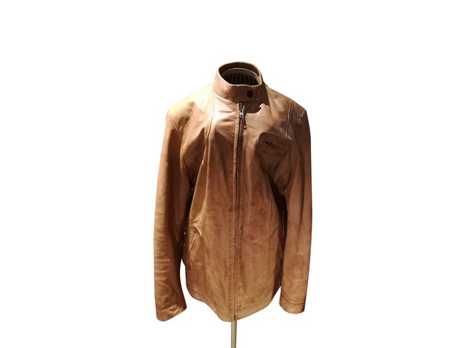 Autre Marque Biker jackets Caramel Leather  ref.108966
