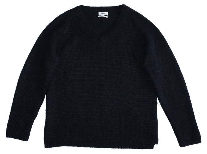 Acne Sweaters Black Acrylic Mohair  ref.108972