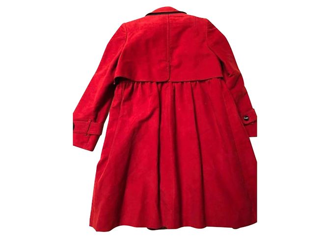 Gabardina Gucci Roja de Algodón