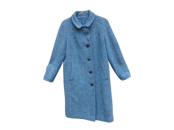 Autre Marque Manteaux, Vêtements d'extérieur Laine Bleu  ref.108991