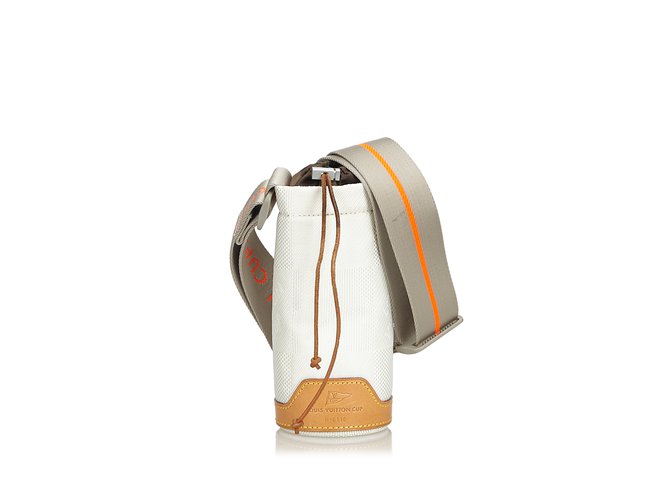 Louis Vuitton Portaborraccia Damier Geant Bianco Multicolore Pelle Tela Panno  ref.108994