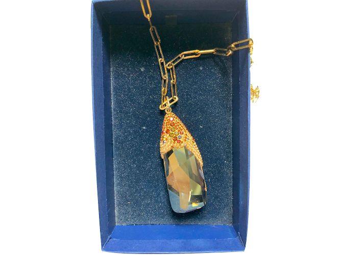 Collar Swarovski dorado de cristales