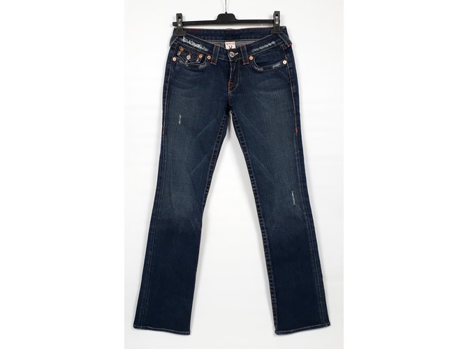 True Religion Jeans talla W27 Billy bootcut Azul Algodón  ref.109038