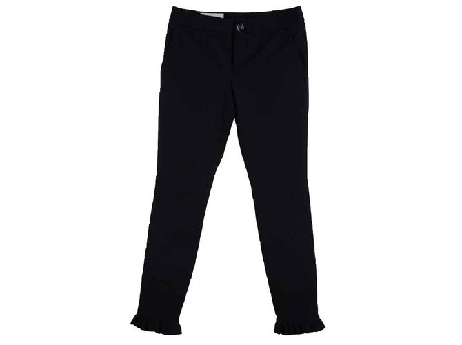 Gucci Pantalons, leggings Coton Noir  ref.109064