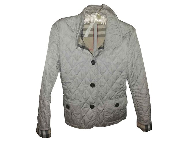 Giacca Burberry effetto trapuntato grigia Grigio