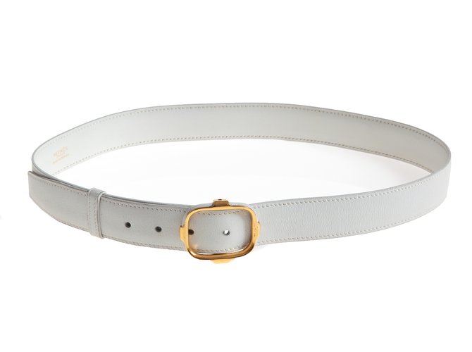 Hermès Cintura di pelle Bianco  ref.109118