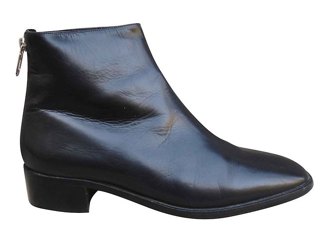 Botines Gucci de piel negra 39 Negro